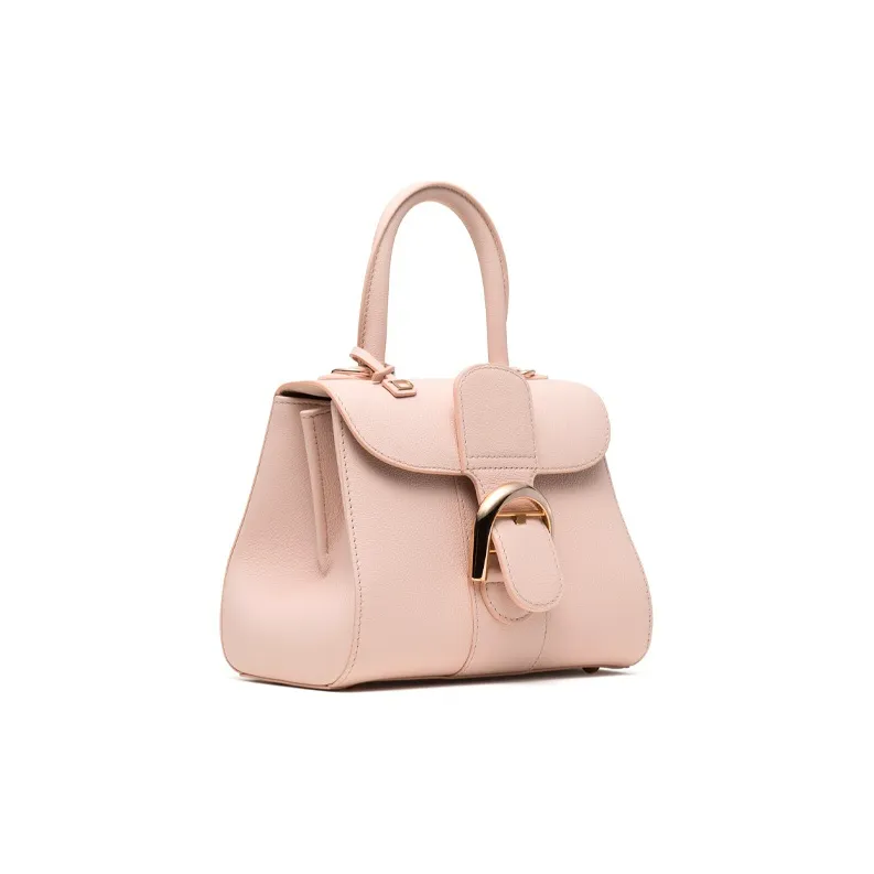 Delvau Brillant Grain Calfskin Handbag Mini Women's Nude Pink-1