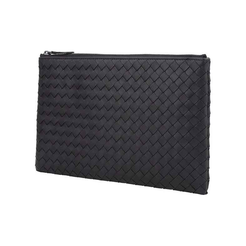Bottega Veneta Biletto Intrecciato Nappa Clutch Bag Black-2