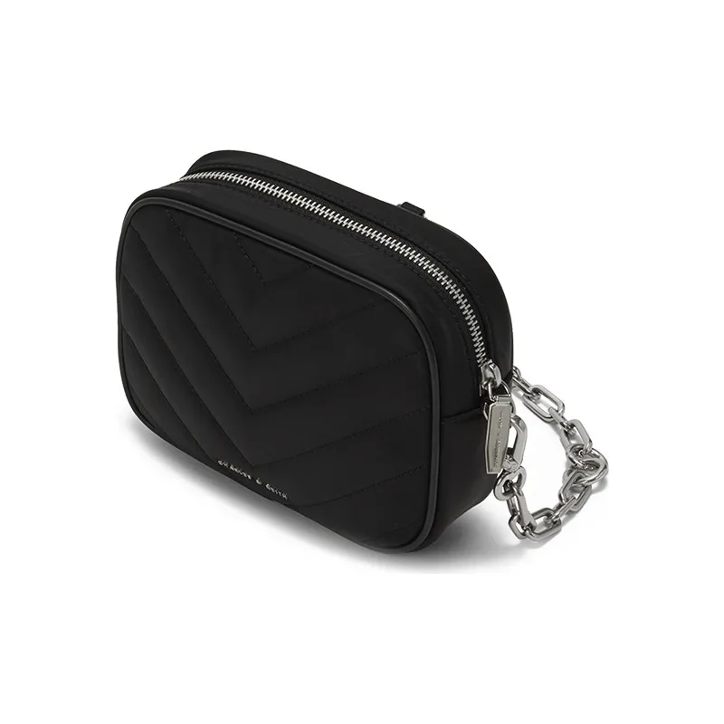 CHARLES&KEITH Fabric Small Square Bag Combo Shoulder Bag Regular Women's Black/Pink-2