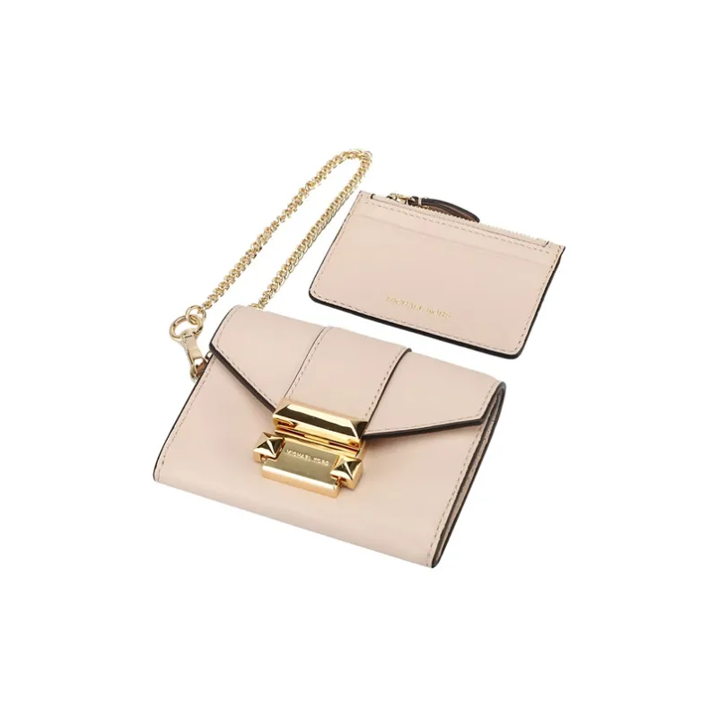 MICHAEL KORS Whitney Leather Wallet Card Holder Clutch Small Size Women's Pink-4