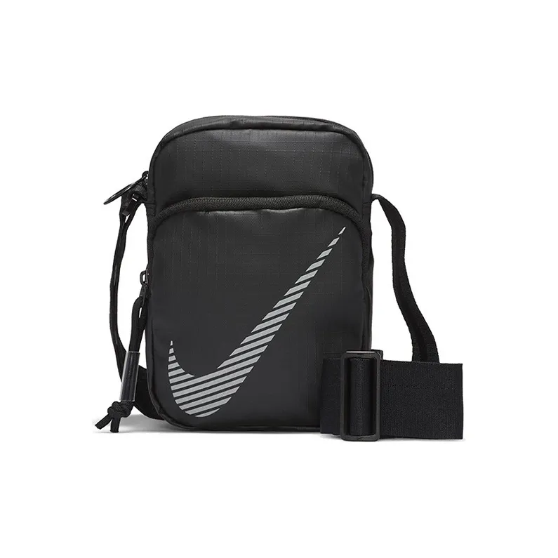 Nike Heritage Synthetic Material Shoulder Bag, Crossbody Bag Regular Unisex Black-0