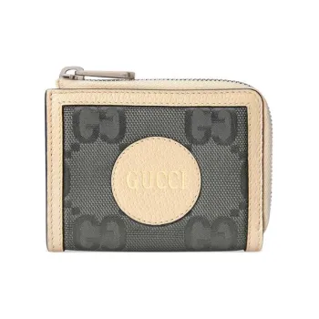 GUCCI Off The Grid Nylon With Leather Wallet Mini Unisex Dark Gray