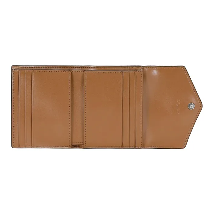 COACH Canvas Envelope Bag Clutch Wallet Trumpets Women's Taupe-5