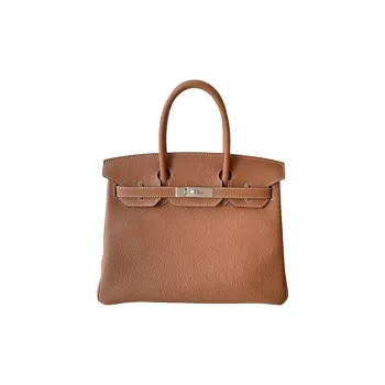 HERMES Birkin Togo Calfskin Birkin Bag Handbags Women's Gold Brown