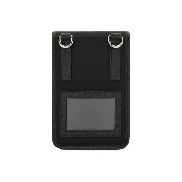 PRADA Nylon Crossbody Bag With Cell Phone Pouch Men's Black-2