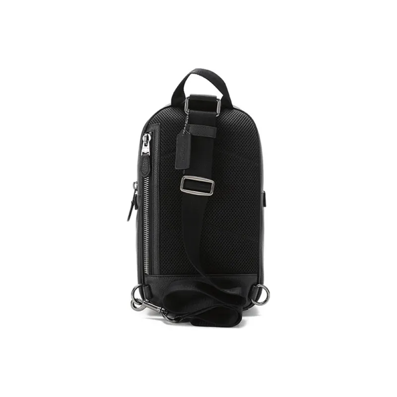 COACH Metropolitan Leather Shoulder Bag Crossbody Bag Sling Bags Small Size Men's Black-3