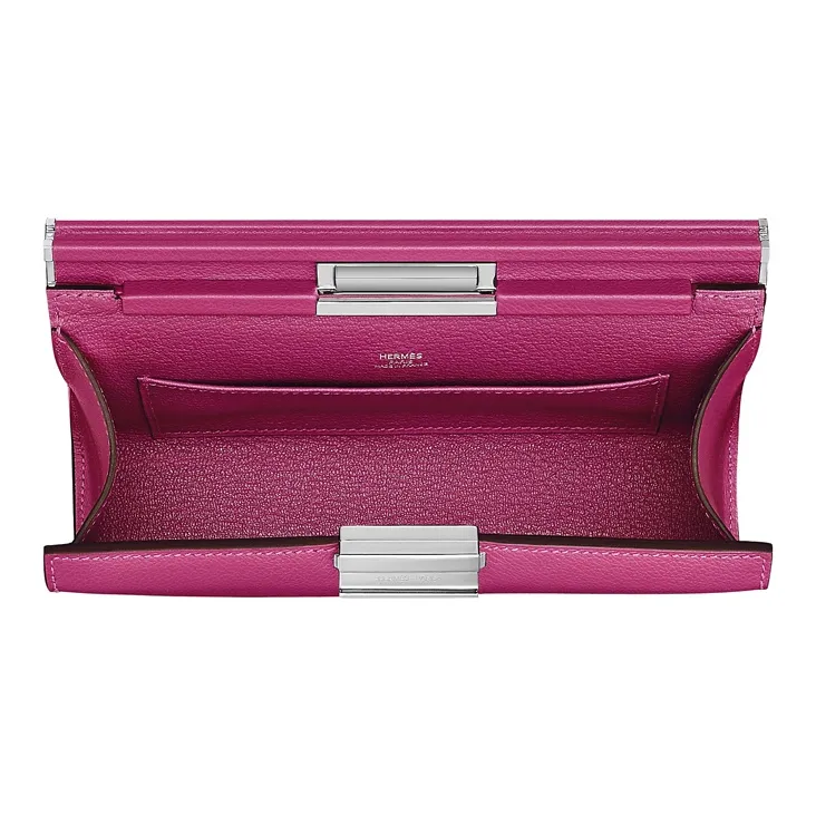HERMES Clic-H Evercolor Calfskin Shoulder Bag Crossbody Bag Women's Rose Purple-3