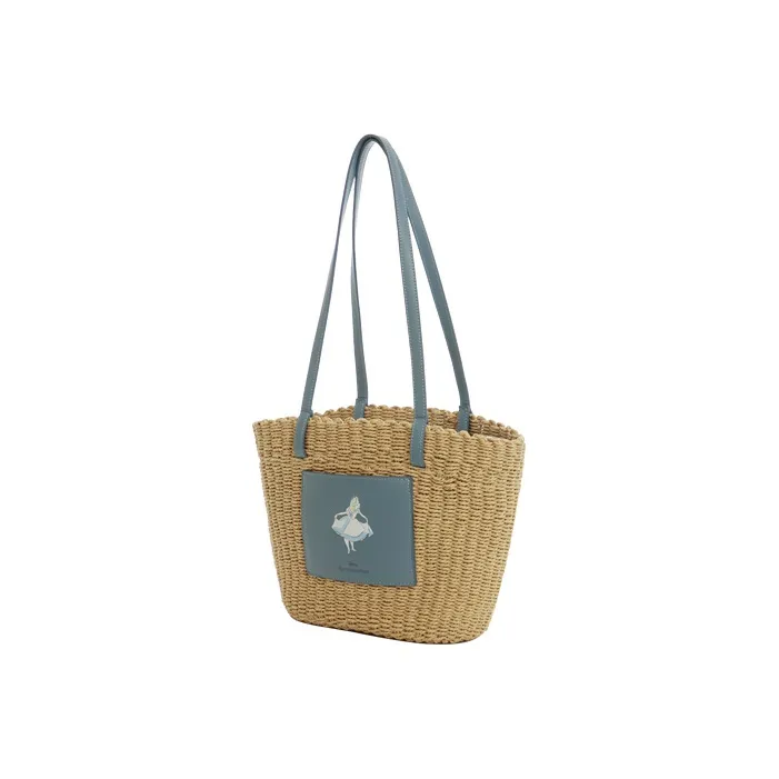 Disney Cotton Basket Bag Shoulder Bag Tote Bag Shopping Bag Handbag Women's Light Blue-1