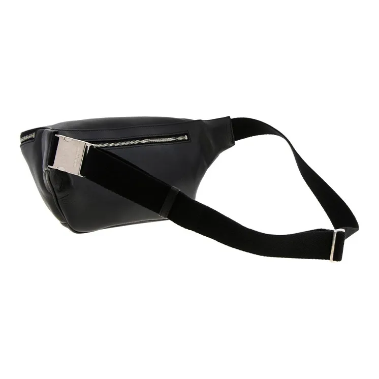 SAINT LAURENT Cow Leather Sling Bag, Fanny Pack Unisex Black-1