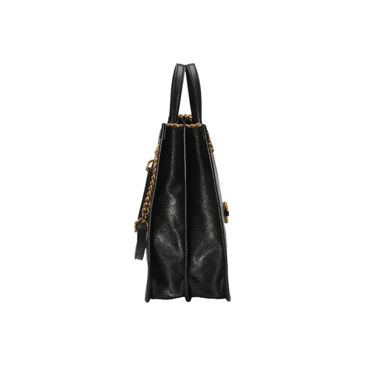 GUCCI Horsebit 1955 Leather Tote Bag Shopping Bag Handbag Shoulder Bag Women's Black-3