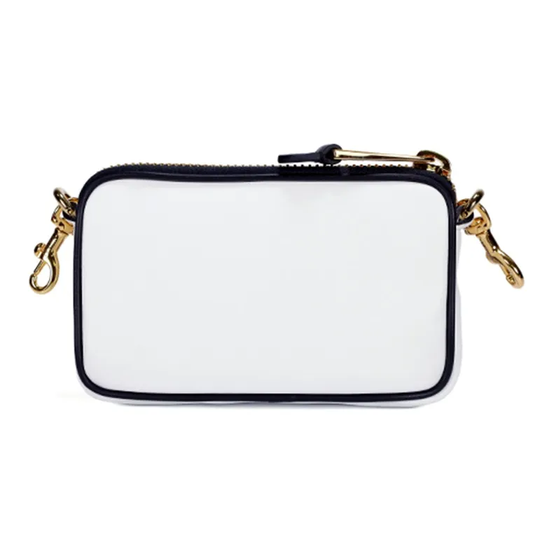 MOSCHINO Cow Leather Small Square Bag Shoulder Bag Mini Women's White-1