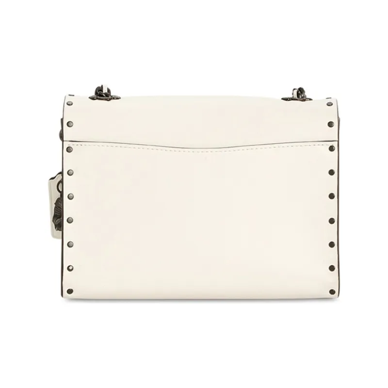 COACH Parker Cow Leather Stud Bag, Crossbody Bag, Shoulder Bag Women's White-2