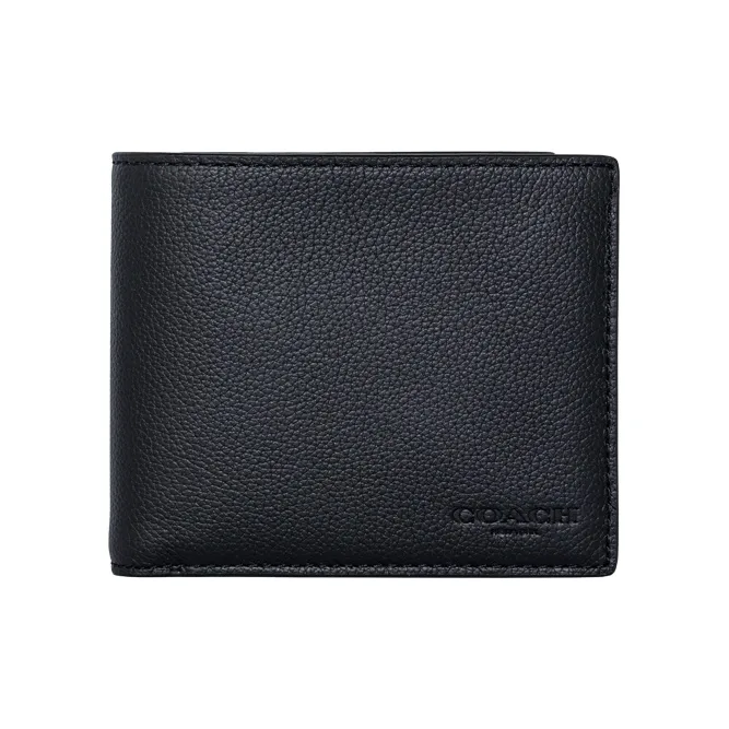 COACH 3 IN 1 Wallet Cow Leather Wallet Men's Black-0
