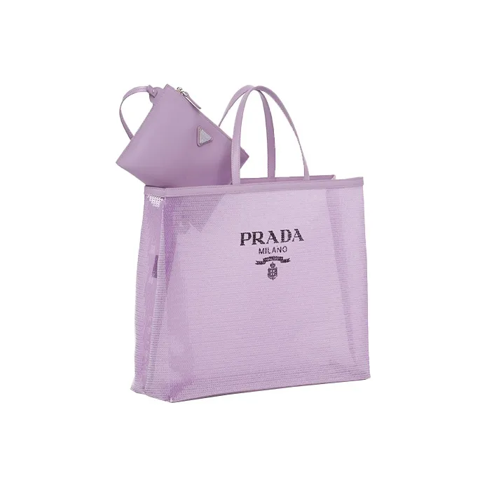 PRADA Leather Tote Bag Shopping Bag Combo Bag Handbag Large Size Women's Lily-2
