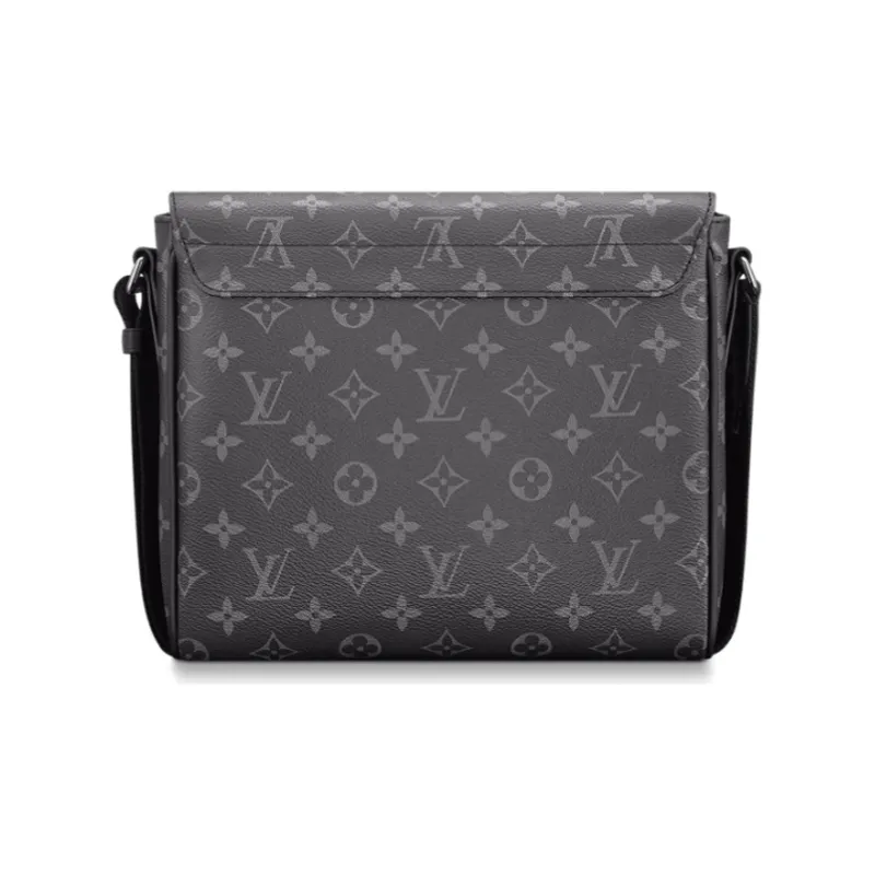 LOUIS VUITTON District Eclipse Canvas With Cow Leather Messenger Bag, Crossbody Bag, Shoulder Bag Men's Black Gray-1