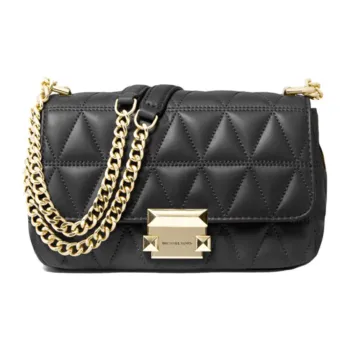 MICHAEL KORS Sloan Sheepskin Chain Bag, Shoulder Bag, Crossbody Bag Women's Black