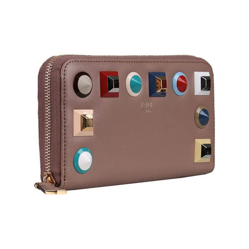 FENDI Leather Wallet Women's Pink-1
