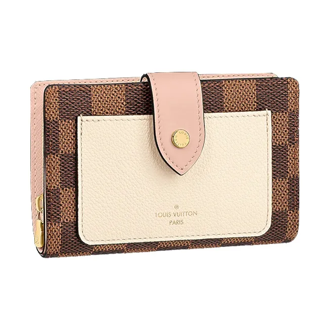 LOUIS VUITTON Wallet Juliette Damier Ebene Cream/Venus Pink-0