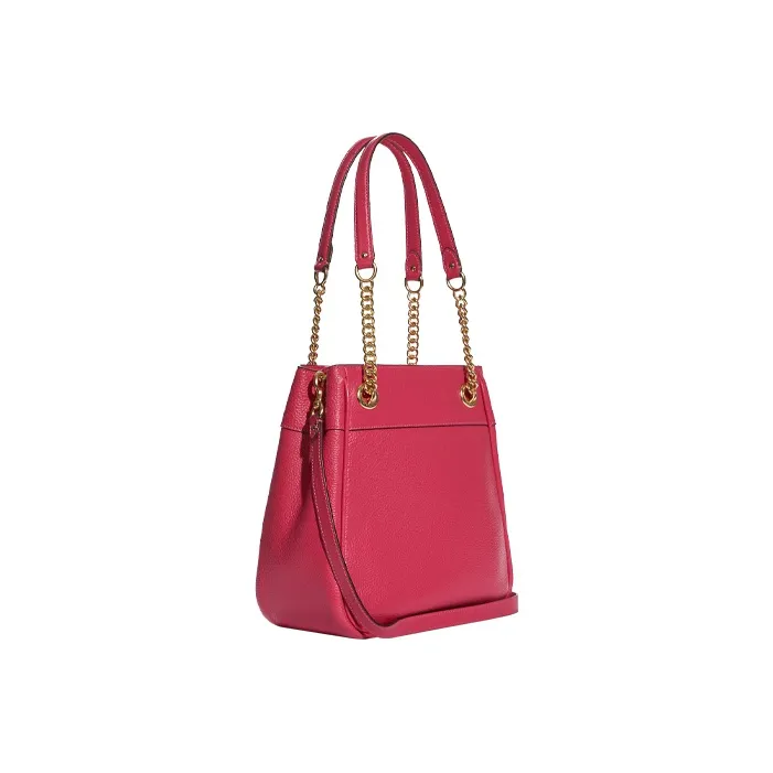 COACH Leather Bucket Bags Crossbody Bag Shoulder Bag Women's Rose Red-2