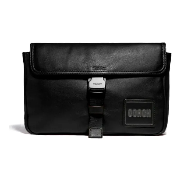 COACH Pacer Leather Shoulder Bag, Crossbody Bag, Sling Bag, Fanny Pack Regular Men's Black-0