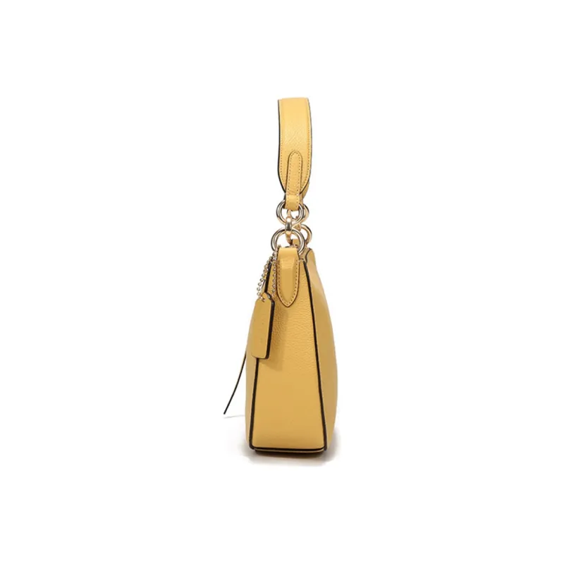 COACH Sutton Leather Crossbody One Shoulder Handbags Women's Yellow-2