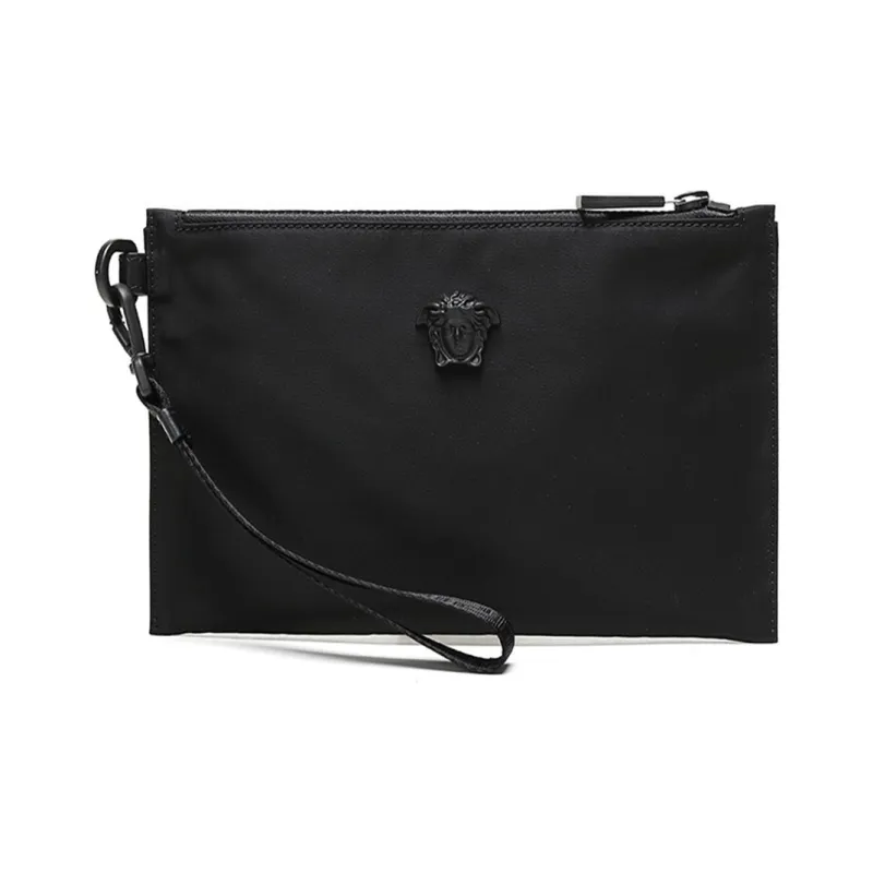 VERSACE Nylon Clutch Tubas Men's Black-0