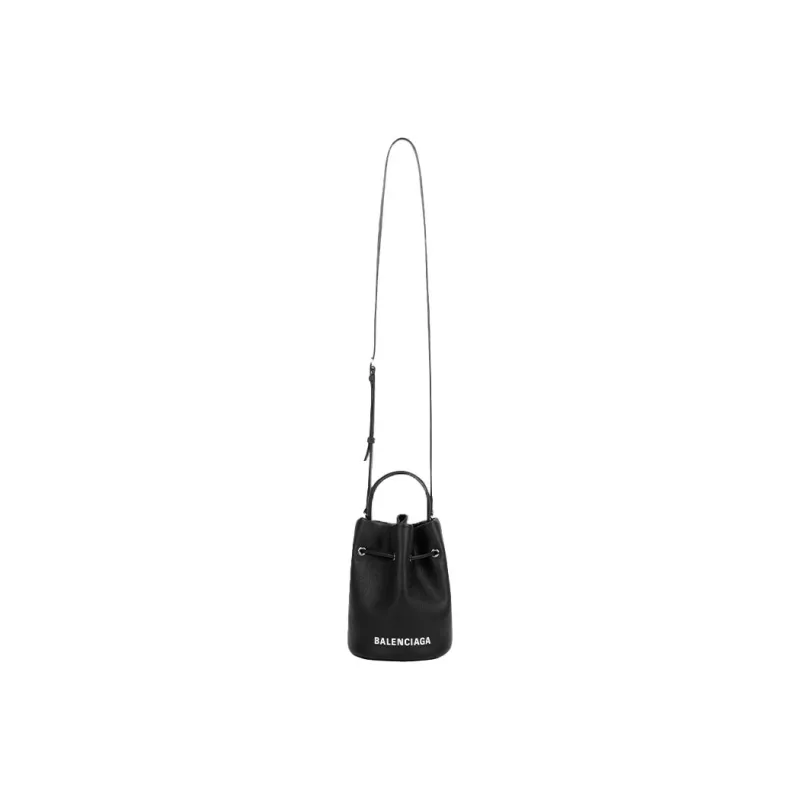 Balenciaga Cow Leather Bucket Bag, Shoulder Bag Regular Women's Black-4
