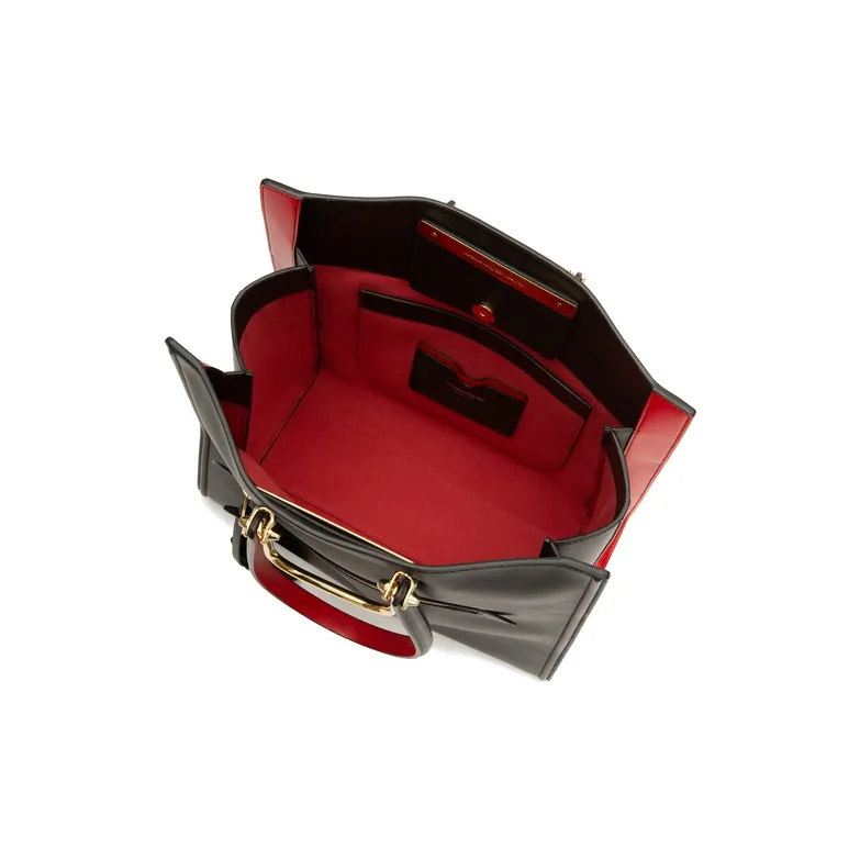 Alexander McQueen The Tall Story Handbag Black/Red-3