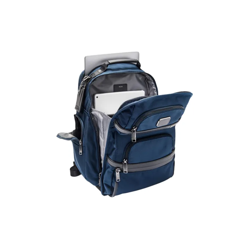 TUMI Alpha 3 Fabric Computer Double-Shoulder Backpack Men's Blue-2