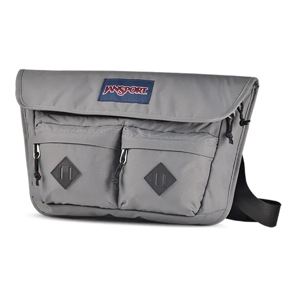 JanSport Nylon Fabric Messenger Bag Crossbody Bags Regular Unisex Black-1