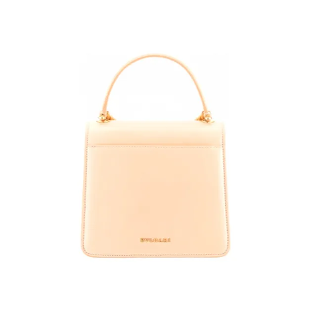 BVLGARI Serpenti Forever Series Water Snake Skin One Shoulder Handbags Small Size Women's Peach-2