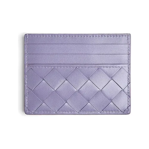 Bottega Veneta Sheepskin Card Holder Wallet Women's Purple