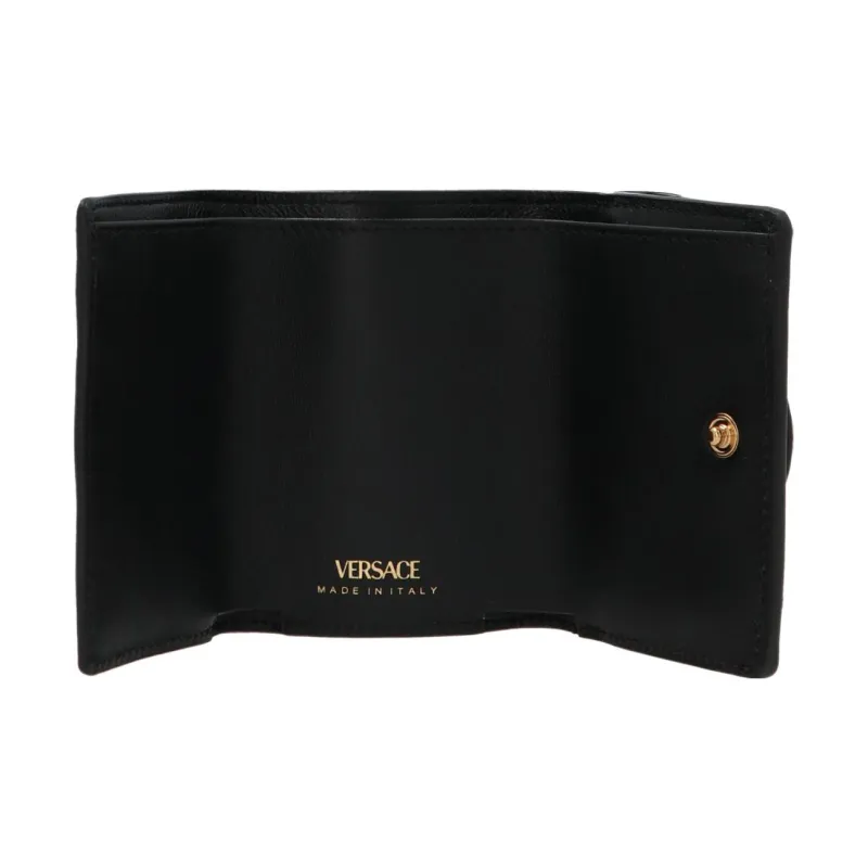 VERSACE La Medusa Leather Wallet Women's Black-3