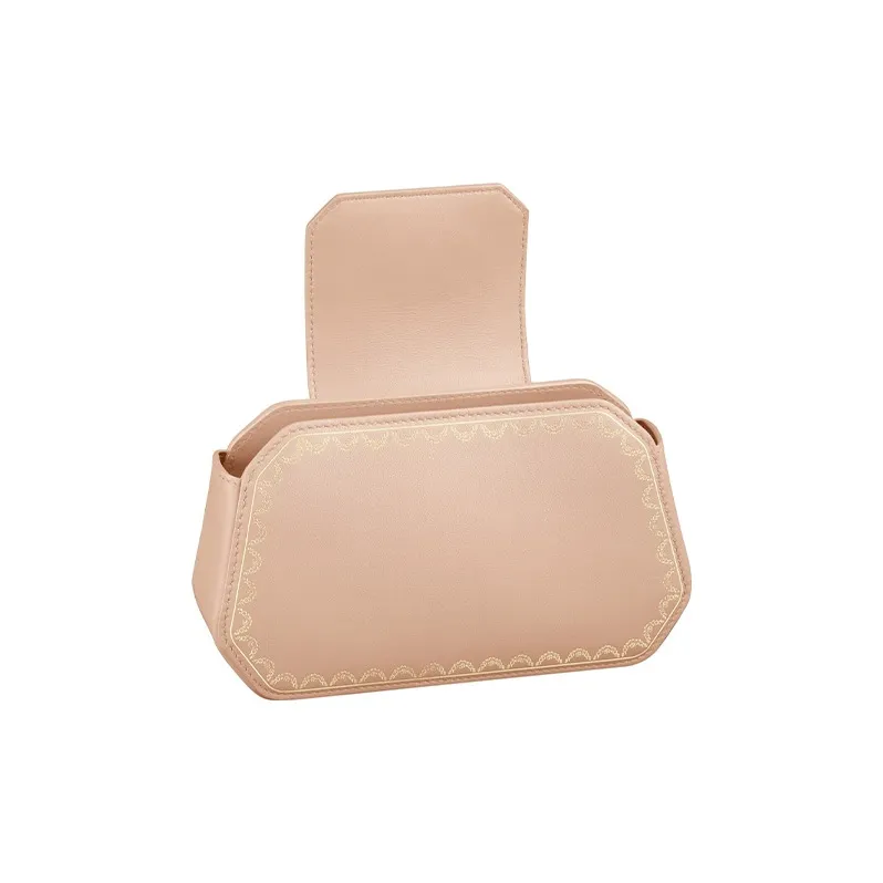 CARTIER GUIRLANDE Calfskin Shoulder Bag Crossbody Bag Extra Mini Women's Beige Pink-2