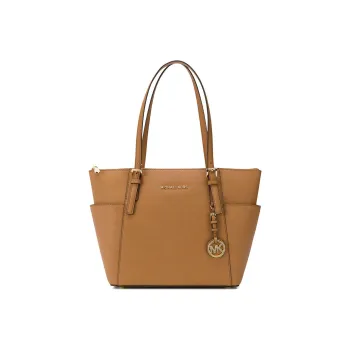 MICHAEL KORS Jet Set Leather Tote Bag Shopping Bag Shoulder Bags Medium Size Women's Brown
