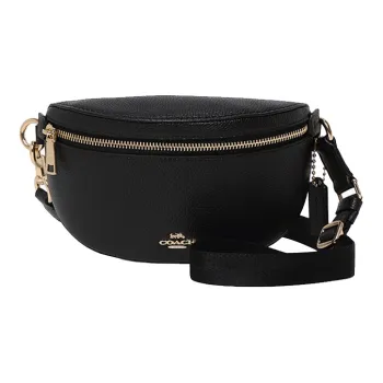 COACH Bethany Leather One Shoulder Crossbody Bag Sling Bag Fanny Pack Small Size Women's Black