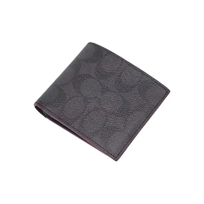 COACH 3 IN 1 Wallet Canvas Card Holder 3 in 1 Wallet Men's Black-3