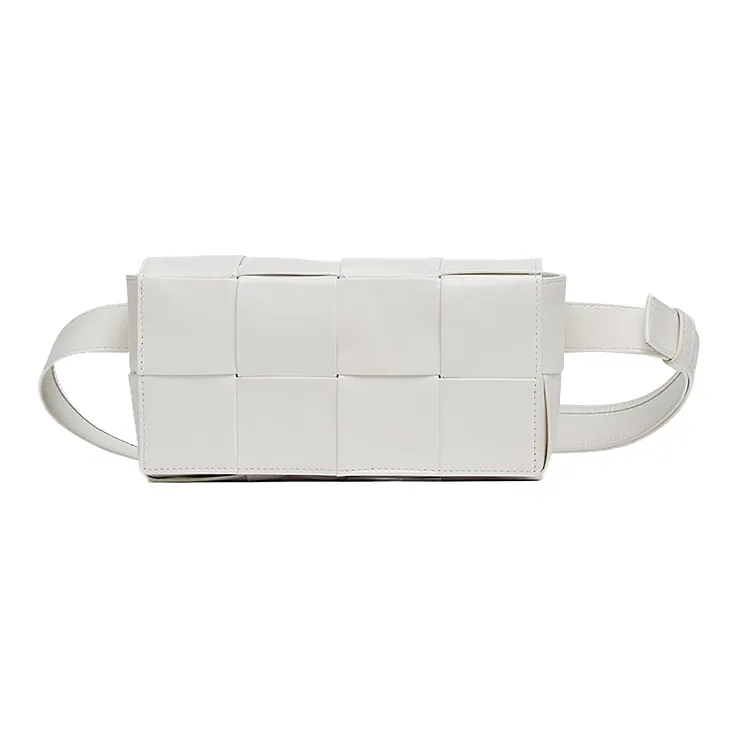 Bottega Veneta Cassette Belt Cow Leather Fanny Pack Mini Men's White-0