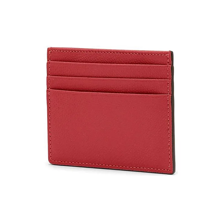 FENDI F Is Fendi Calfskin Card Holder With Clip Women's Red-2