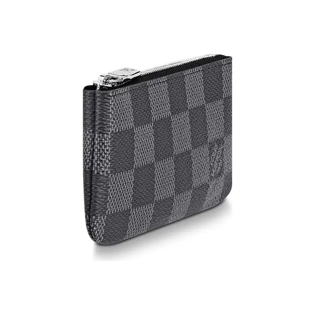 LOUIS VUITTON Pochette Cle Key Pouch Damier Graphite Black/Gray-1