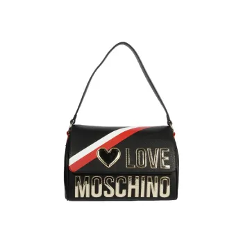 MOSCHINO Leather Crossbody Bag, Shoulder Bag Women's Black
