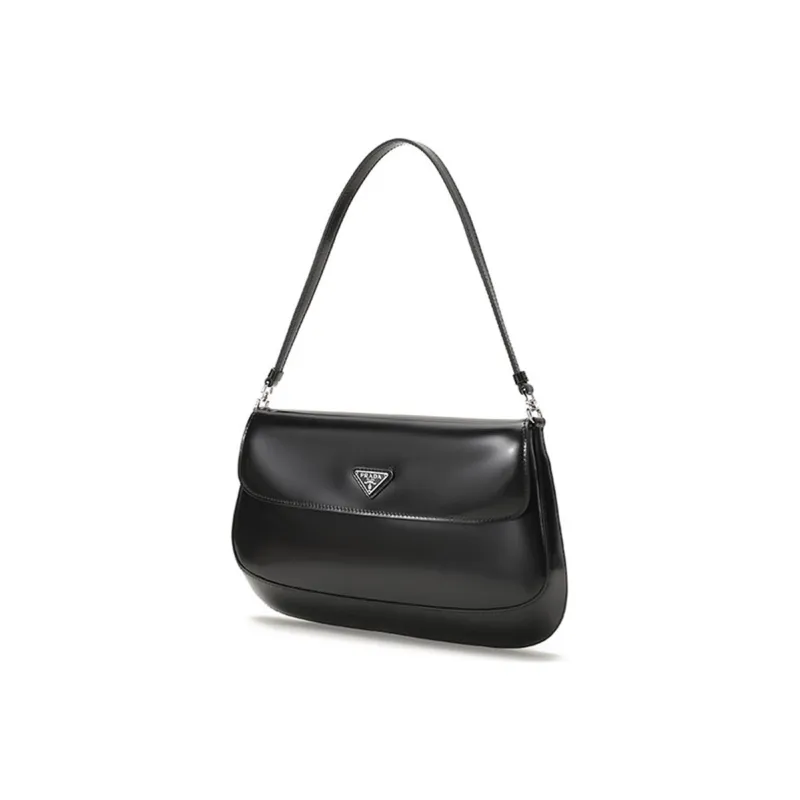 PRADA Leather Shoulder Bag Handbag Shoulder Bag Women's Black-1