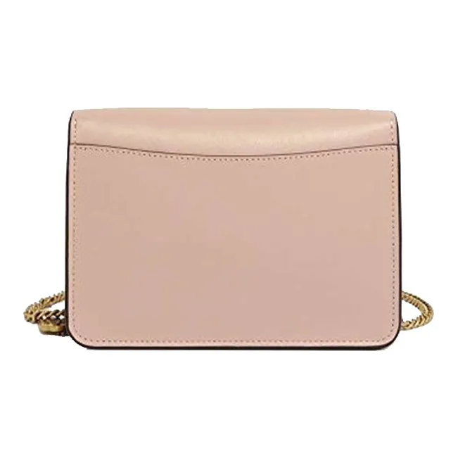 COACH Bowery Solid Color Leather Shoulder Bag Crossbody Bag Small Size Women's Cherry Blossom Pink-2