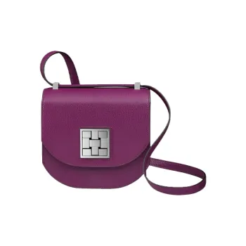 HERMES Mosaique Mosaic Goatskin Crossbody Bag Shoulder Bag Women's P9 Anemone Sea Cucumber Purple