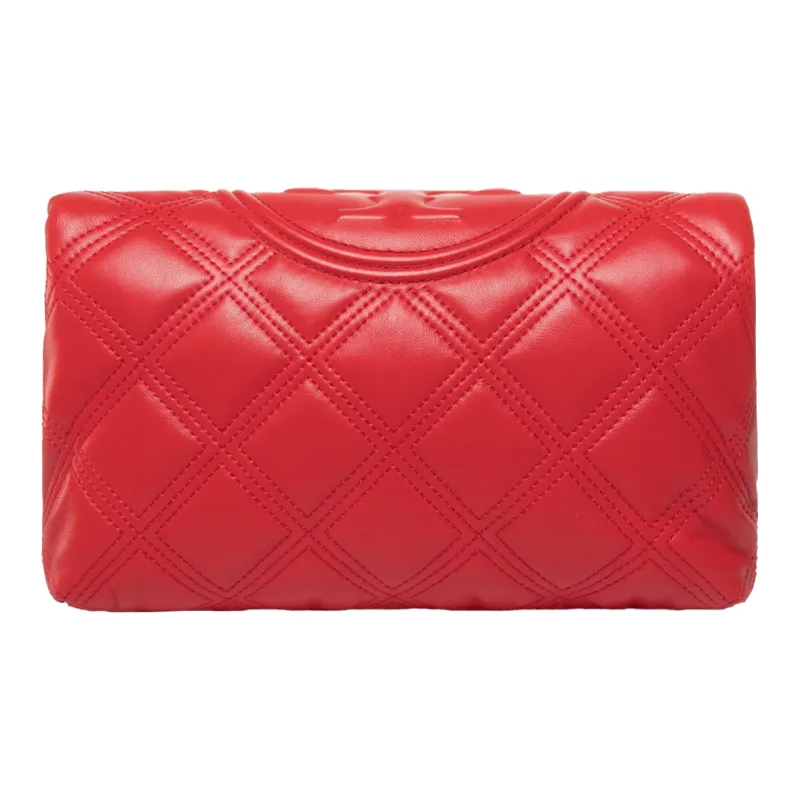 TORY BURCH Fleming Sheepskin Clutch Women's Red-2