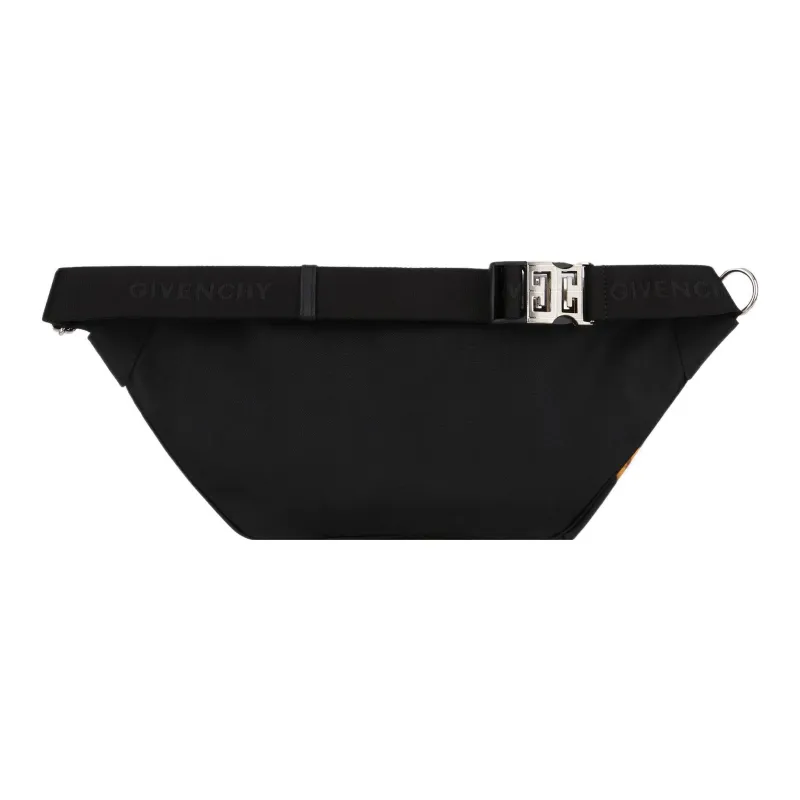 GIVENCHY Josh Smith Collaboration Collection Synthetic Leather Sling Bag Crossbody Bag Fanny Pack Men's Black-1