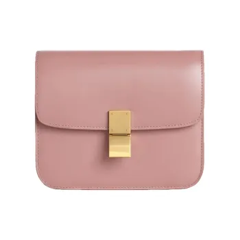 CELINE Classic Bo Polished Calfskin Tofu Bag Small Square Bag Shoulder Bag Crossbody Bag Women's Classical Rose
