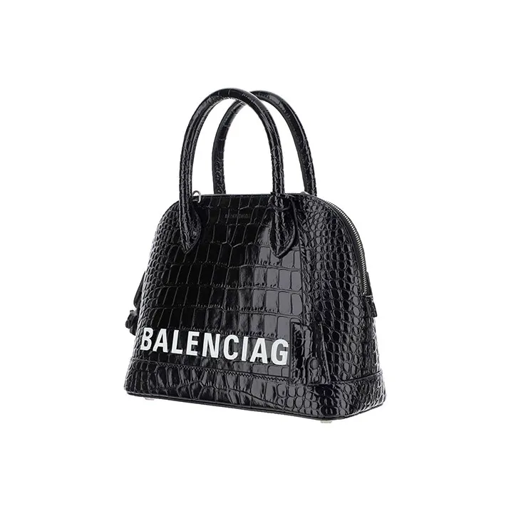 Balenciaga Ville Calfskin Dome Bag Handbag Shoulder Bag Crossbody Bag Small Size Women's Black-1