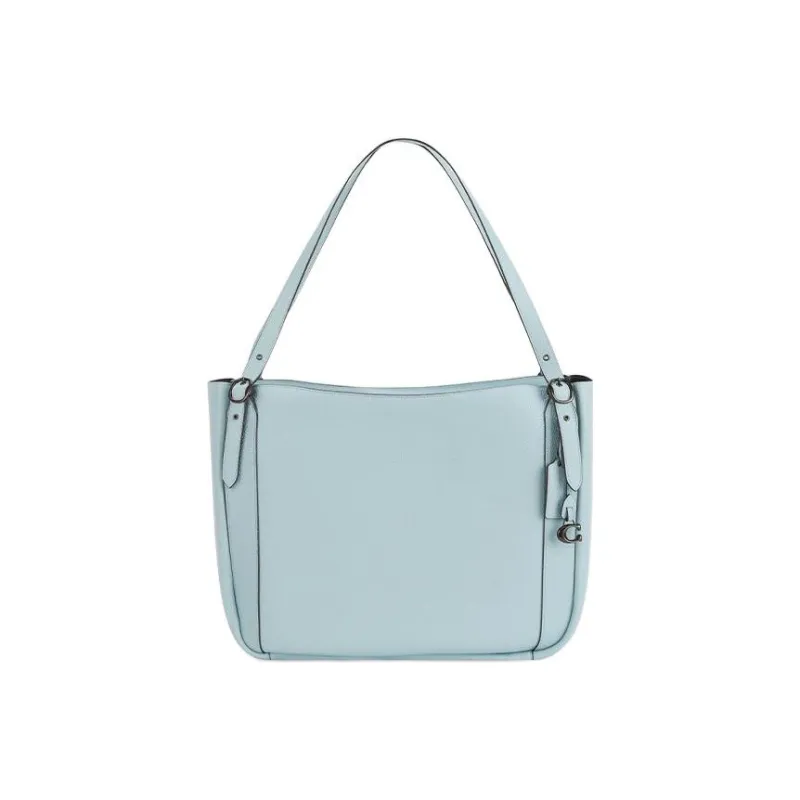 COACH Alana Canvas With Pebbled Leather Tote Bag Shopping Bag Handbag Shoulder Bag Women's Mint Green-0