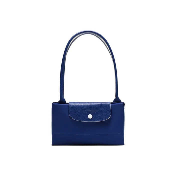 LONGCHAMP Fabric Handbag Shoulder Bag Large Size Women's Dark Blue-6
